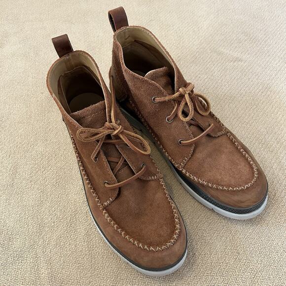 Manitobah Mukluks Mesa Moc Toe Brown Leather Boots Size 10.5 main image 5
